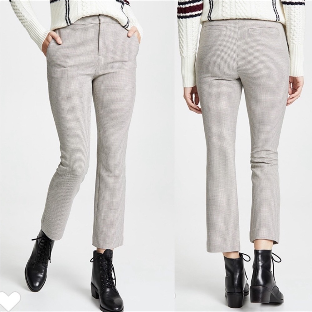 Tabanica Houndstooth Plaid Kick Flare Suit Pant